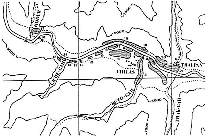 Felsbildkomplexe im Raum von Chilas